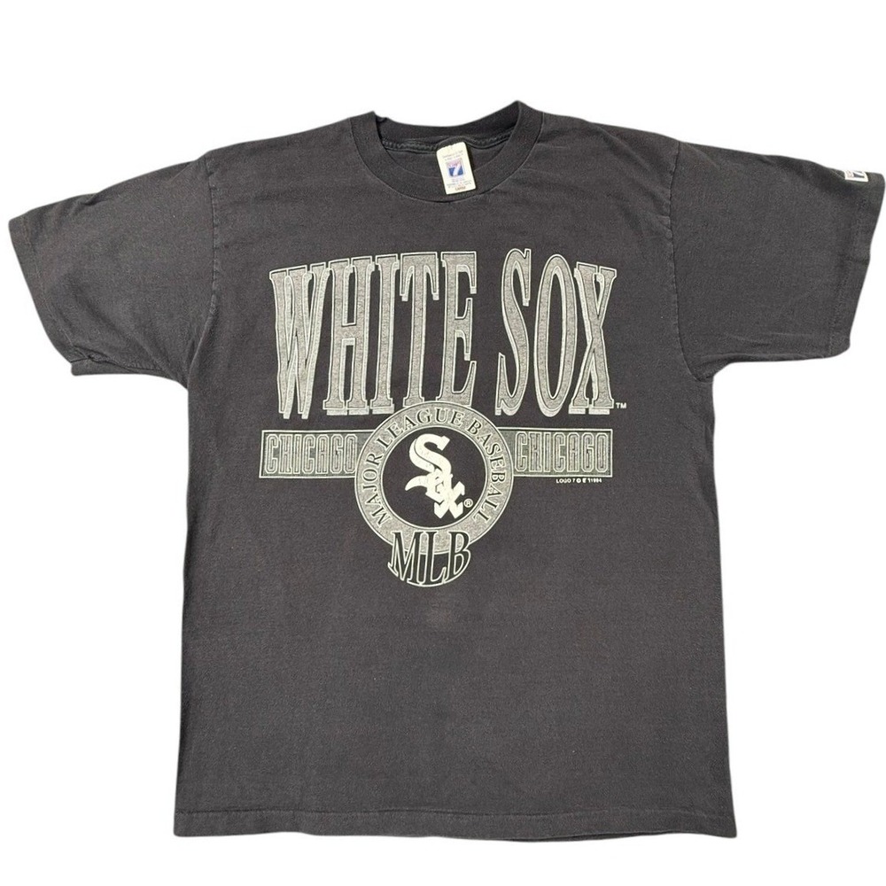 Vintage 1994 Chicago White Sox Logo 7 T-Shirt Mens Large Black Single Stitch MLB